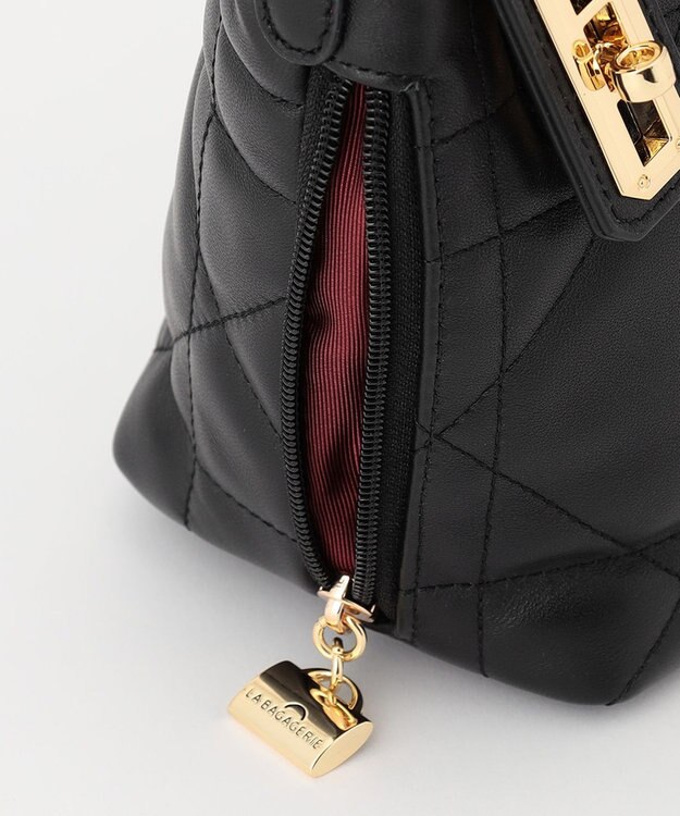 LA BAGAGERIE シープキルティング　2WAYショルダー ブラック