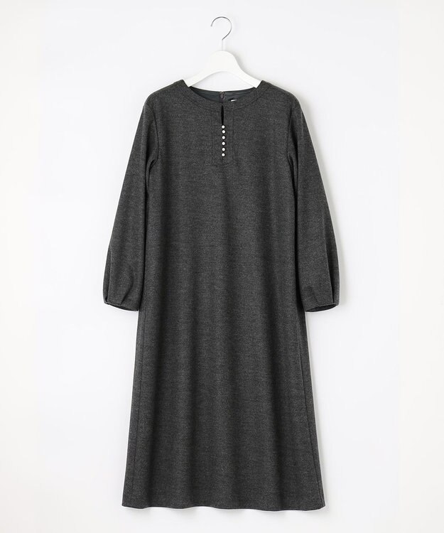J.PRESS LADIES アクアレジェンドウールジャージー ワンピース ライトグレー系