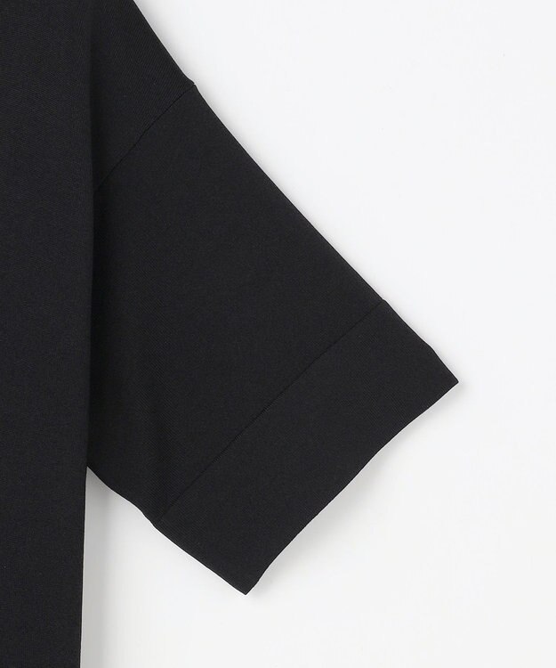 組曲 L 【先行予約】クリアストレッチスキッパーニット ワンピース ブラック系