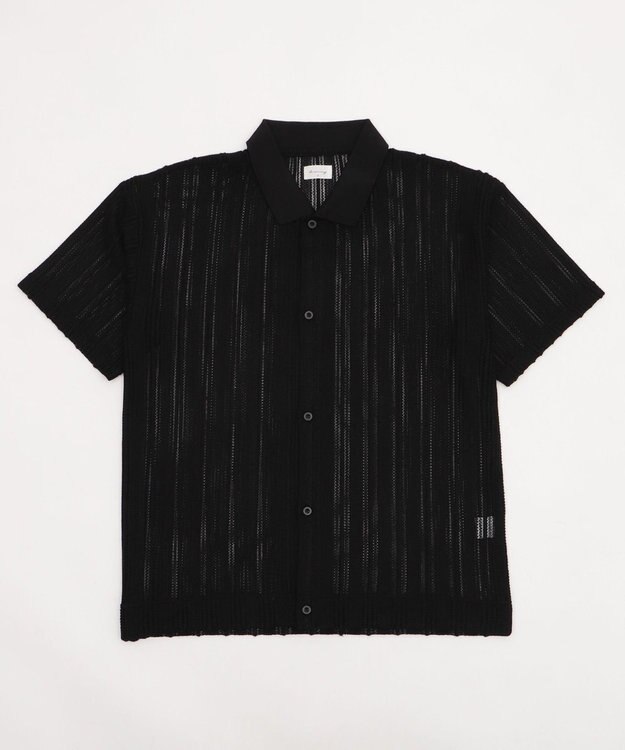 WEGO 【２点SET】アンサンブルシアーシャツ（SS） ブラック