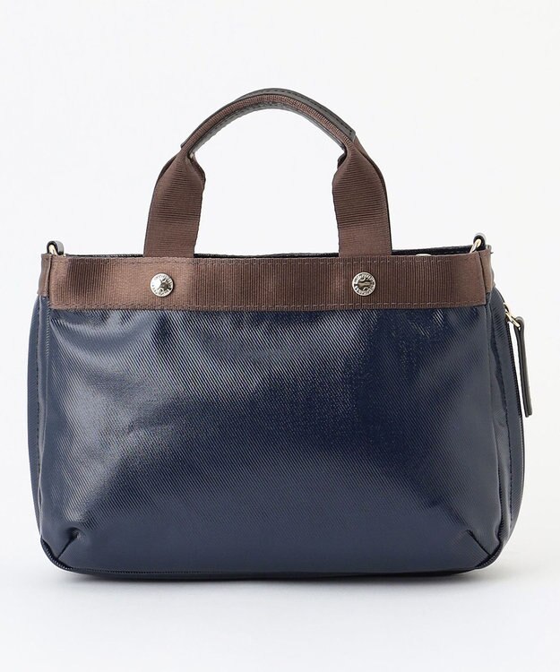 LA BAGAGERIE 【コットン×ポリウレタン】シャイニーミニマムトート ネイビー