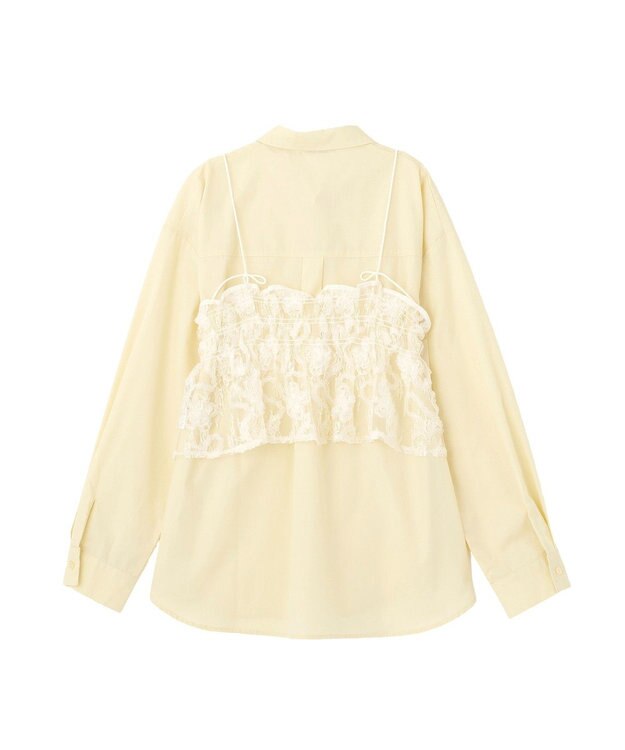 Green Parks ＳＥＴ２点シャツ＋レースビスチェ Yellow