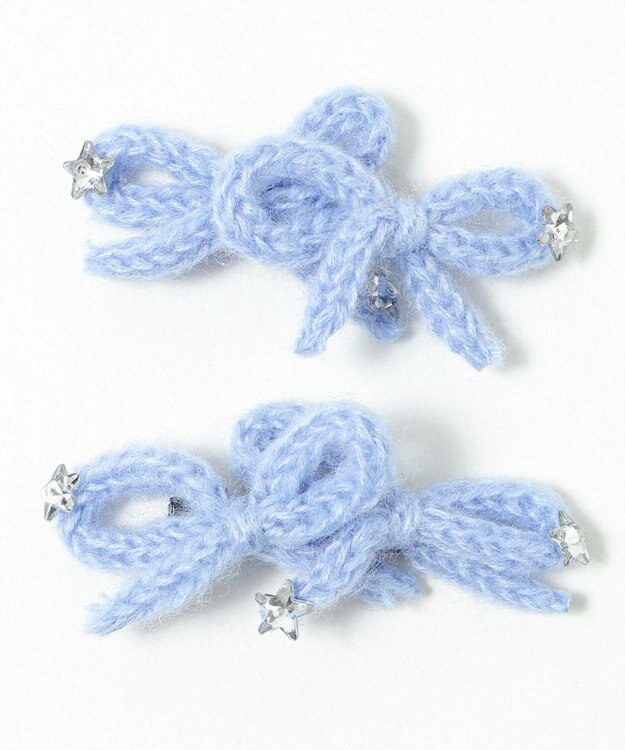 WEGO L2Pニットリボンクリップ ブルー