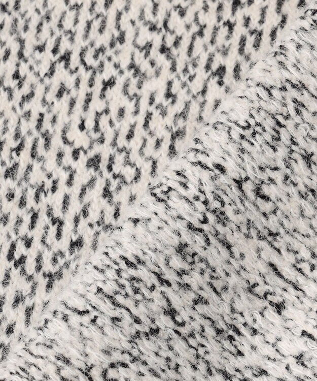 uncrave ツイードニット ジレ オフ×ブラック