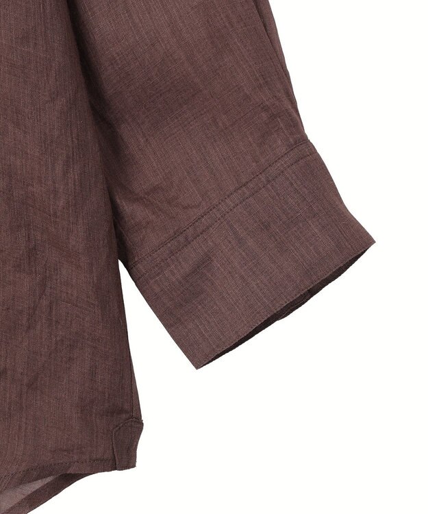 YECCA VECCA 3wayシアーリネンシャツ Brown