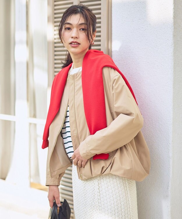 ANY L 撥水バルーンブルゾン ベージュ