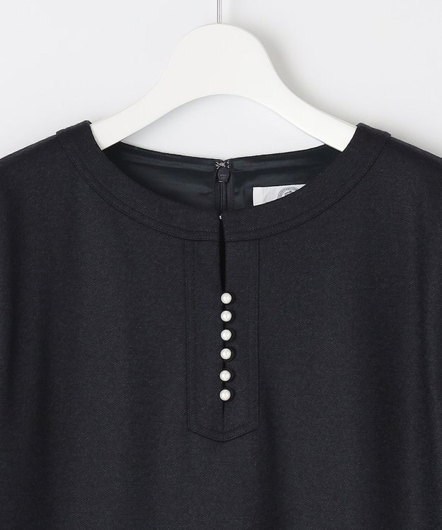 J.PRESS LADIES アクアレジェンドウールジャージー ワンピース ネイビー系