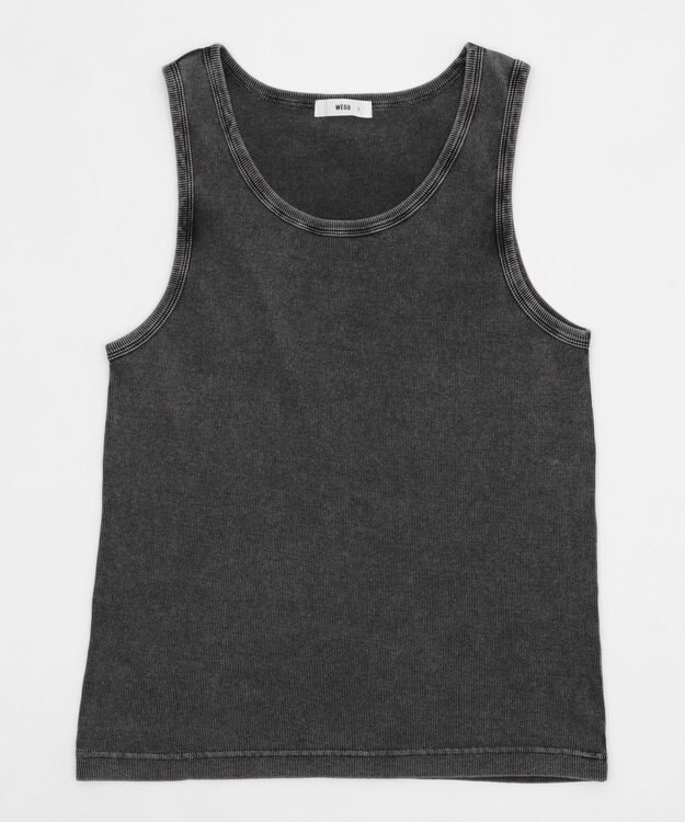 WEGO リブタンクトップ ブラック