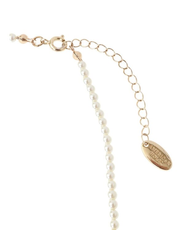 AMERICAN HOLIC ガラスパールネックレス White