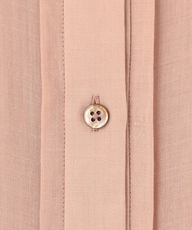 自由区 L 【カタログ掲載・接触冷感・洗える】ラミーローンクロップド丈 ブラウス クラウドローズ