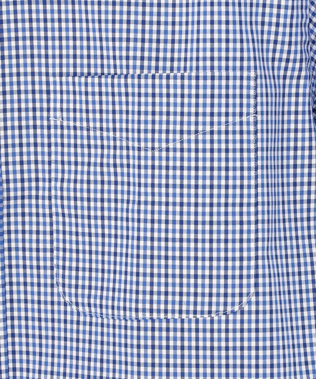 J.PRESS MEN 【PREMIUM PLEATS / 形態安定】ピンオックス カラーミックスギンガム / B.D. ブルー系3