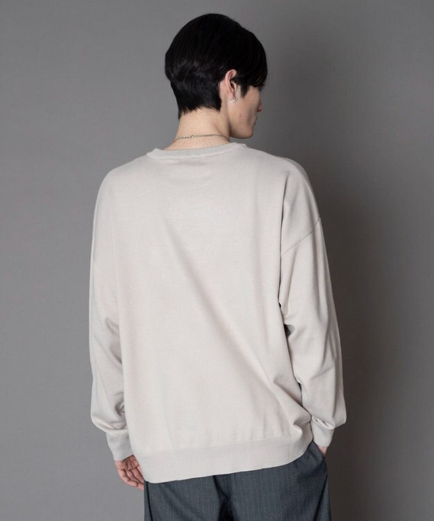 WEGO アクセ付きワンポイントニットプルオーバー（LS） グレー