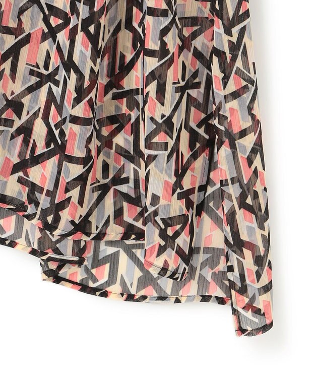23区 【洗える】Ratti アブストラクトプリント ブラウス オレンジプリント