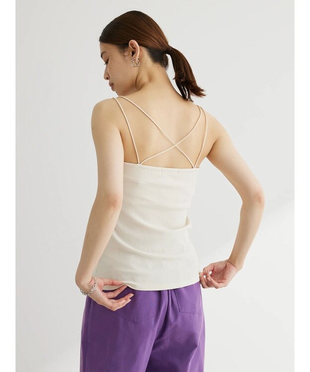 Green Parks カップ付きマルチストラップキャミ Light Beige