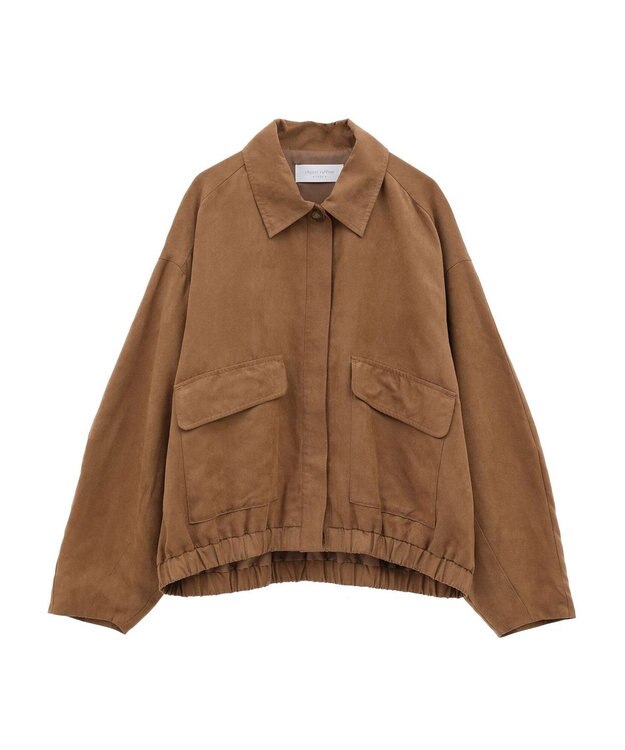 Green Parks ステンカラースウェード調ブルゾン Camel