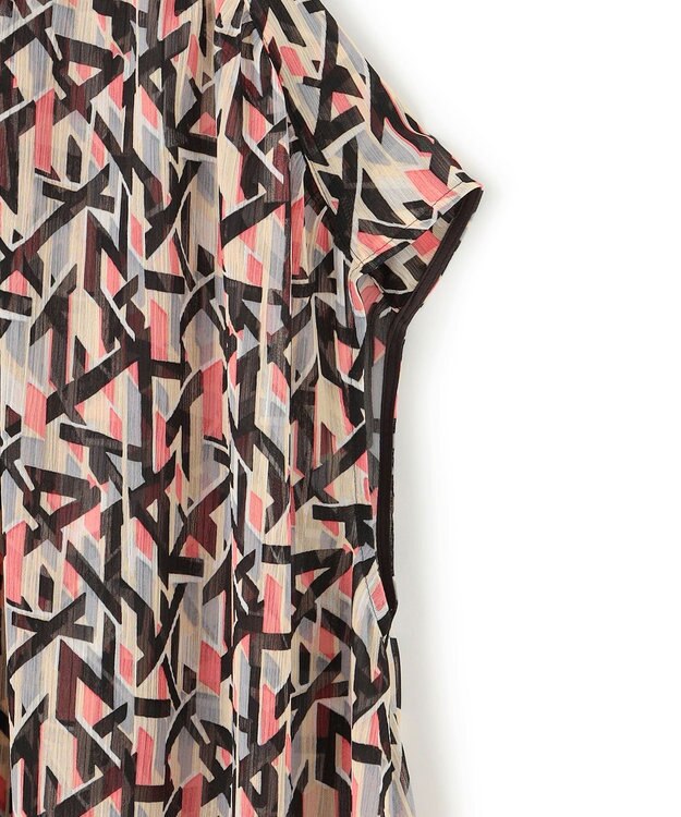 23区 【洗える】Ratti アブストラクトプリント ブラウス オレンジプリント