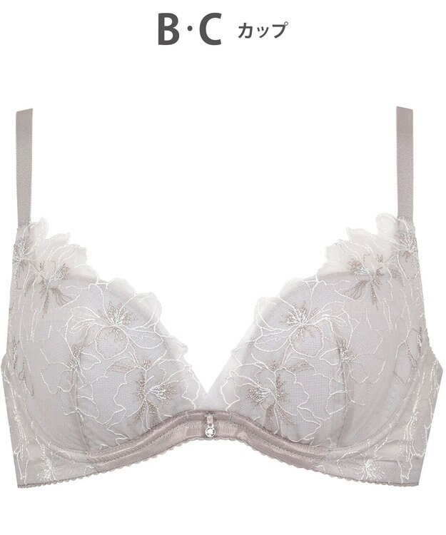 WACOAL 【夏めくブラ】 ブラジャー メッシュ素材(カップ) 吸汗速乾(肌側カップサイド・パッド受け・ワイヤーループ) 背中すっきり レディース BRB465 /ワコール ストロベリー