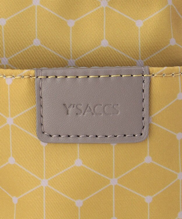 Y'SACCS キュービック×ポイントドット　2WAYトート＆ショルダー　Sサイズ イエロー