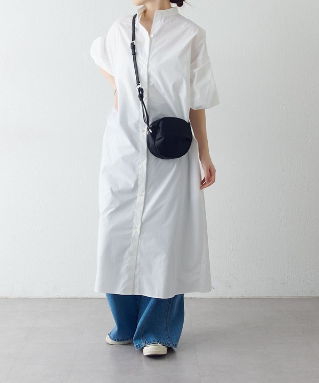 russet クラウズナイロンサークルミニショルダーバッグ(CE-1728) Black