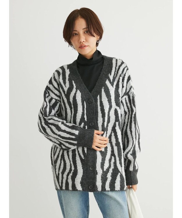 Green Parks 柄アソートニットカーディガン A