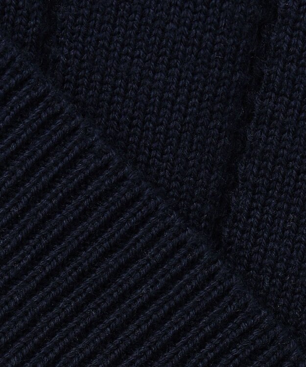 23区GOLF 【WOMEN】コットンアクリル ニットベスト ネイビー系