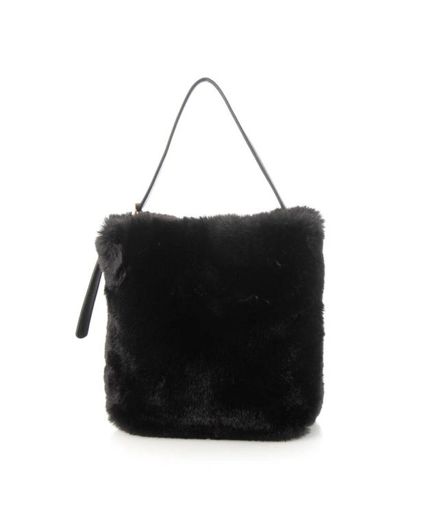 UNBILLION cachecache エコファーワンハンドルミニトートバッグ ブラック