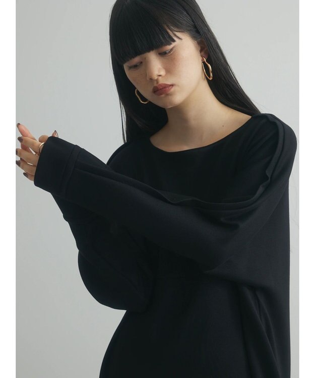 Green Parks armonia．ダンボール配色ワンピース Black