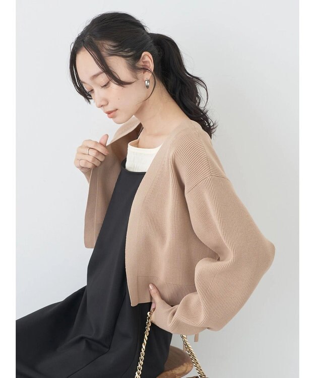 earth music&ecology バックリボンボレロ Beige