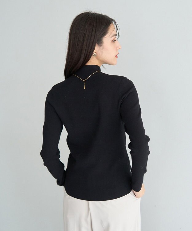 YECCA VECCA ハイネックリブニット Black