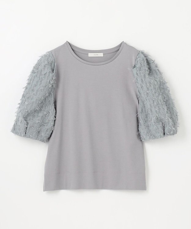 ANY L シルケットスムースジャガードスリーブプルオーバー グレー