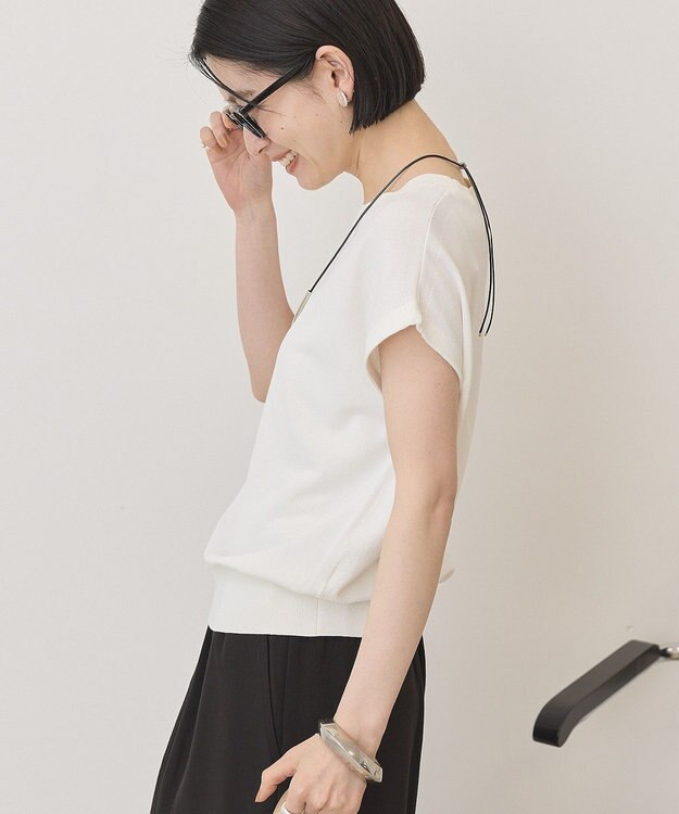 AMERICAN HOLIC フレンチスリーブニットプルオーバー Off White