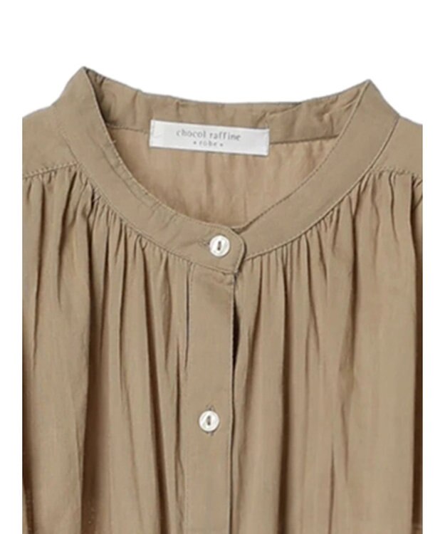 Green Parks インド綿 ノースリーブワンピース Mocha