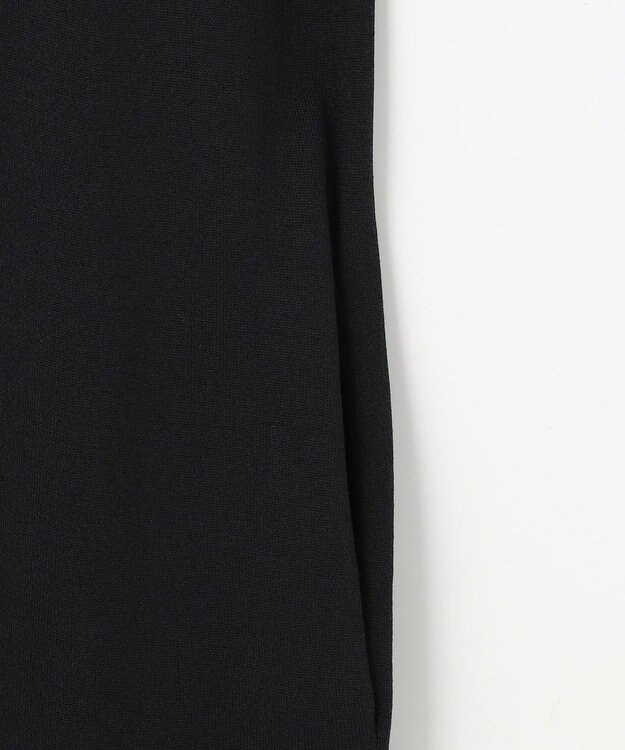 組曲 L 【先行予約】クリアストレッチスキッパーニット ワンピース ブラック系