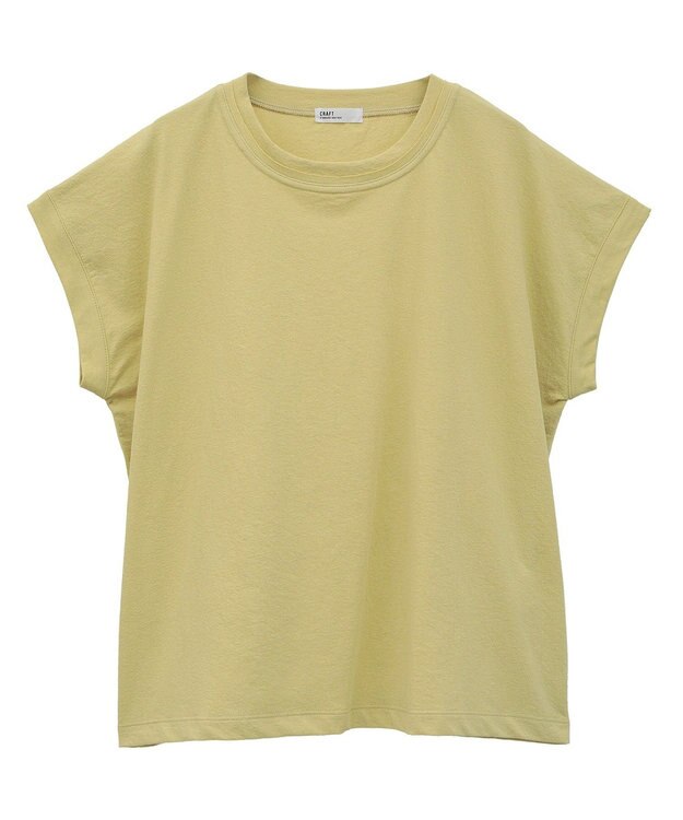 CRAFT STANDARD BOUTIQUE カットクレープクルーネックTシャツ Yellow