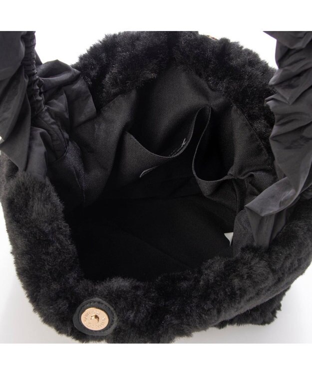 UNBILLION カシュカシュ cachecache / フリルハンドルボアトート ブラック