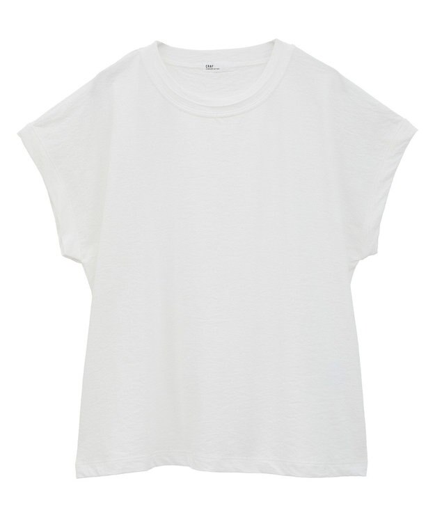 CRAFT STANDARD BOUTIQUE カットクレープクルーネックTシャツ White