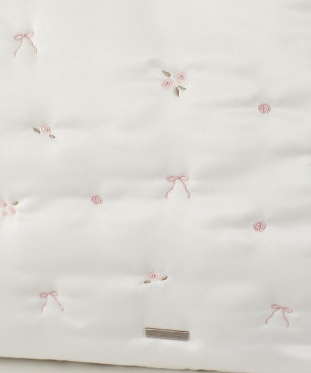 Maison de FLEUR ローズリボン刺繍パファートートバッグ Ivory