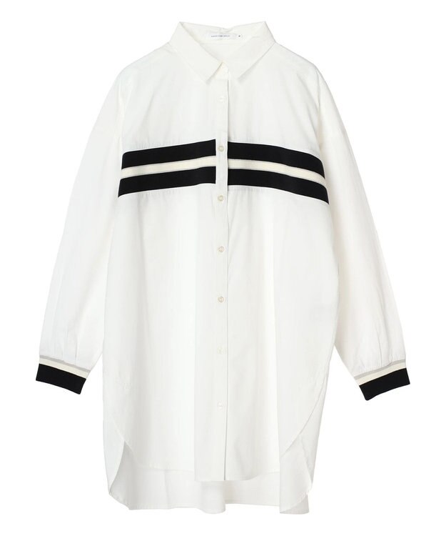 AMERICAN HOLIC リブラインシャツチュニック Off White