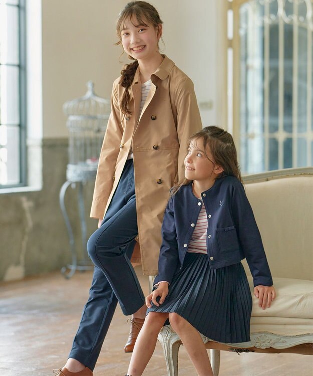 組曲 KIDS 【インパンツ付き】【110-140㎝】ＴＣ天竺プリーツ スカッツ ネイビー系