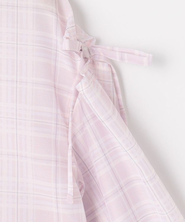 ANY KIDS シアーチェックシャツ ピンク