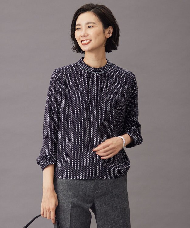 J.PRESS LADIES 幾何プリント カットソー ネイビー系5