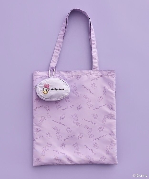 earth music&ecology 【予約】Disney/アソートポーチ付きエコバッグ ラベンダー