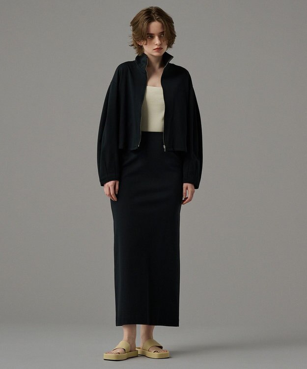 uncrave 【接触冷感・UVカット】ダブルフェイスジャージー スカート（uncrave STANDARD） ブラック