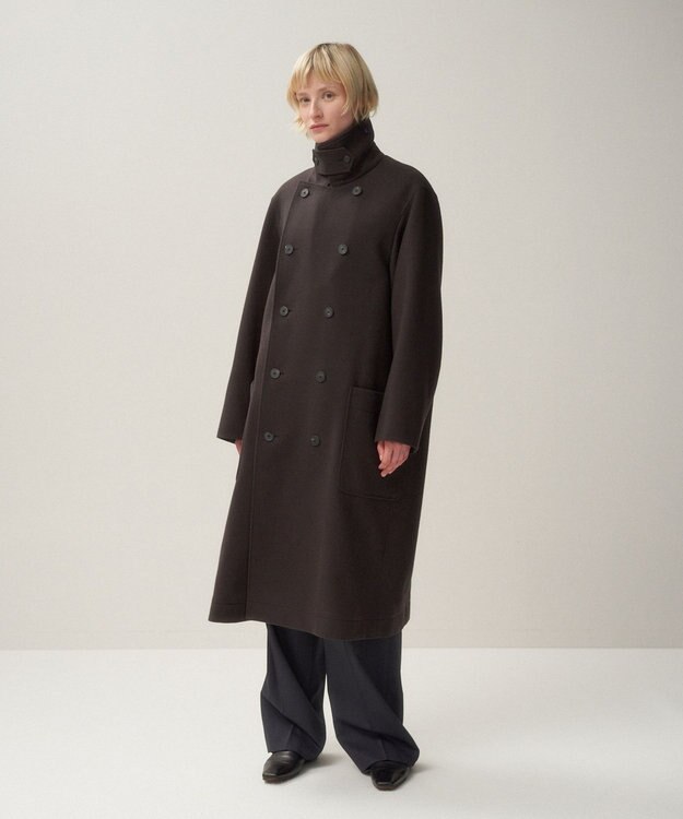 ATON SUPER 160S DOUBLE SAXONY | ダブルブレストコート - UNISEX BROWN