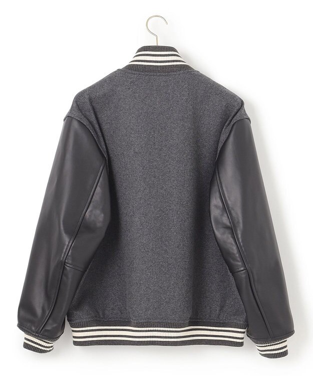 J.PRESS MEN メルトン カウレザー スタジャン グレー系