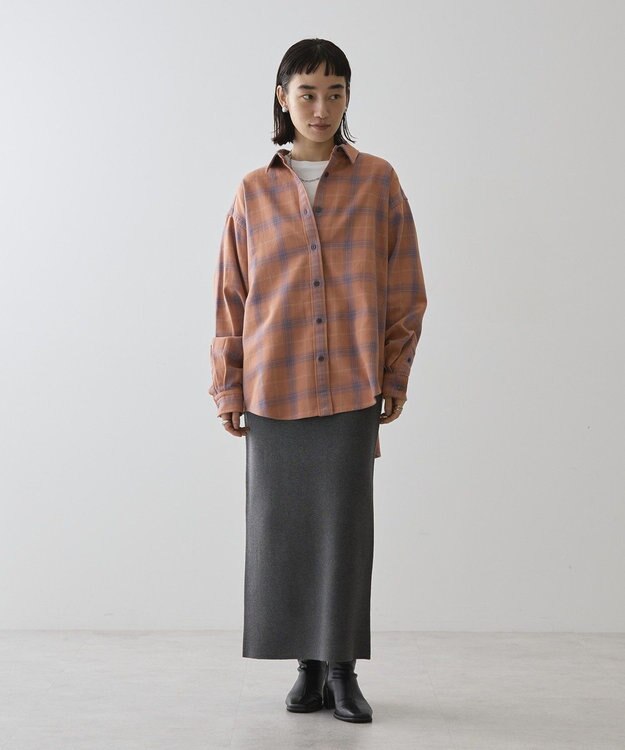 AMERICAN HOLIC スラブチェックＢＩＧシャツ Red