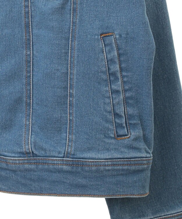 YECCA VECCA ノーカラーストレッチGジャン Indigo