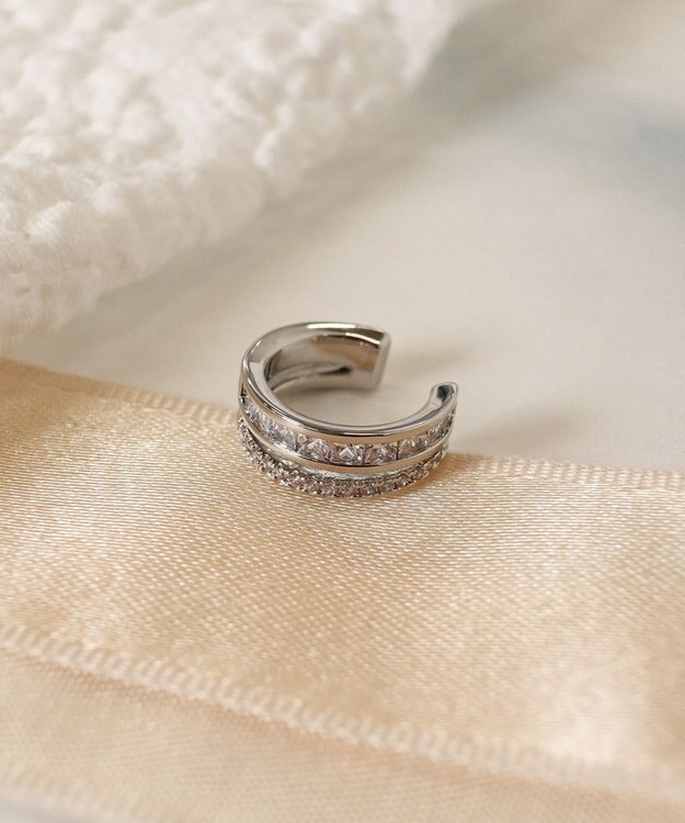 Tiaclasse ツーラインイヤカフ シルバー