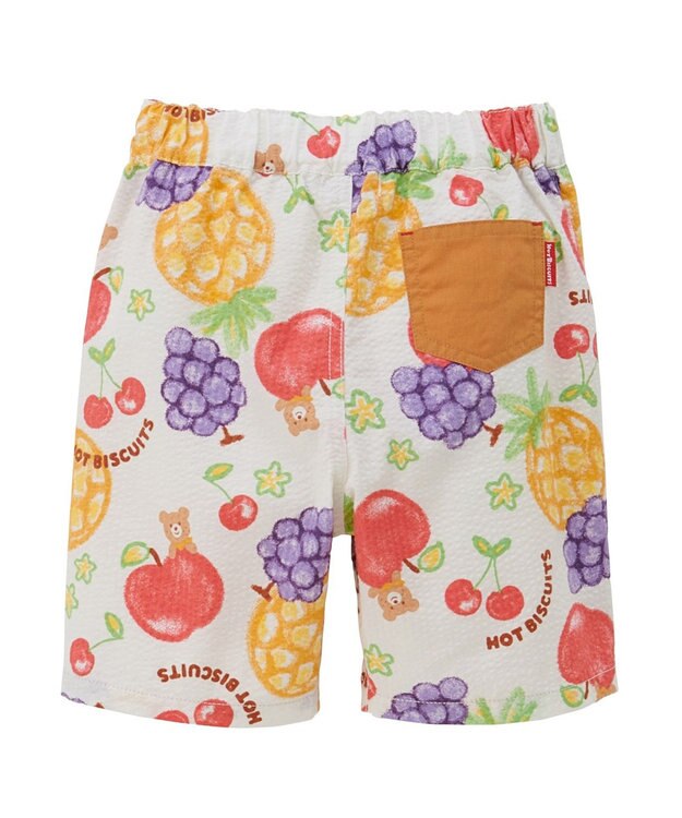 MIKI HOUSE HOT BISCUITS 【ビーンズ×フルーツシリーズ】【80-120cm】6分丈ハーフパンツ アイボリー