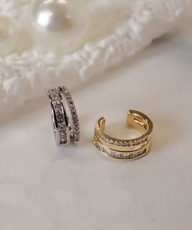 Tiaclasse ツーラインイヤカフ シルバー